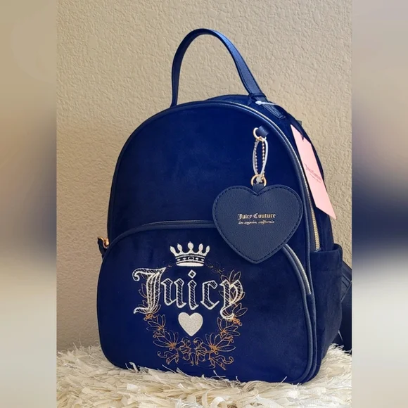 JUICY COUTURE LICORICE VELOUR BACKPACK - Picture 9 of 9